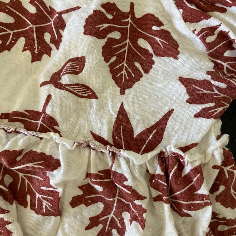 Spearmint Baby Leaf Print Long Sleeve Onsie - Picture 4 of 4